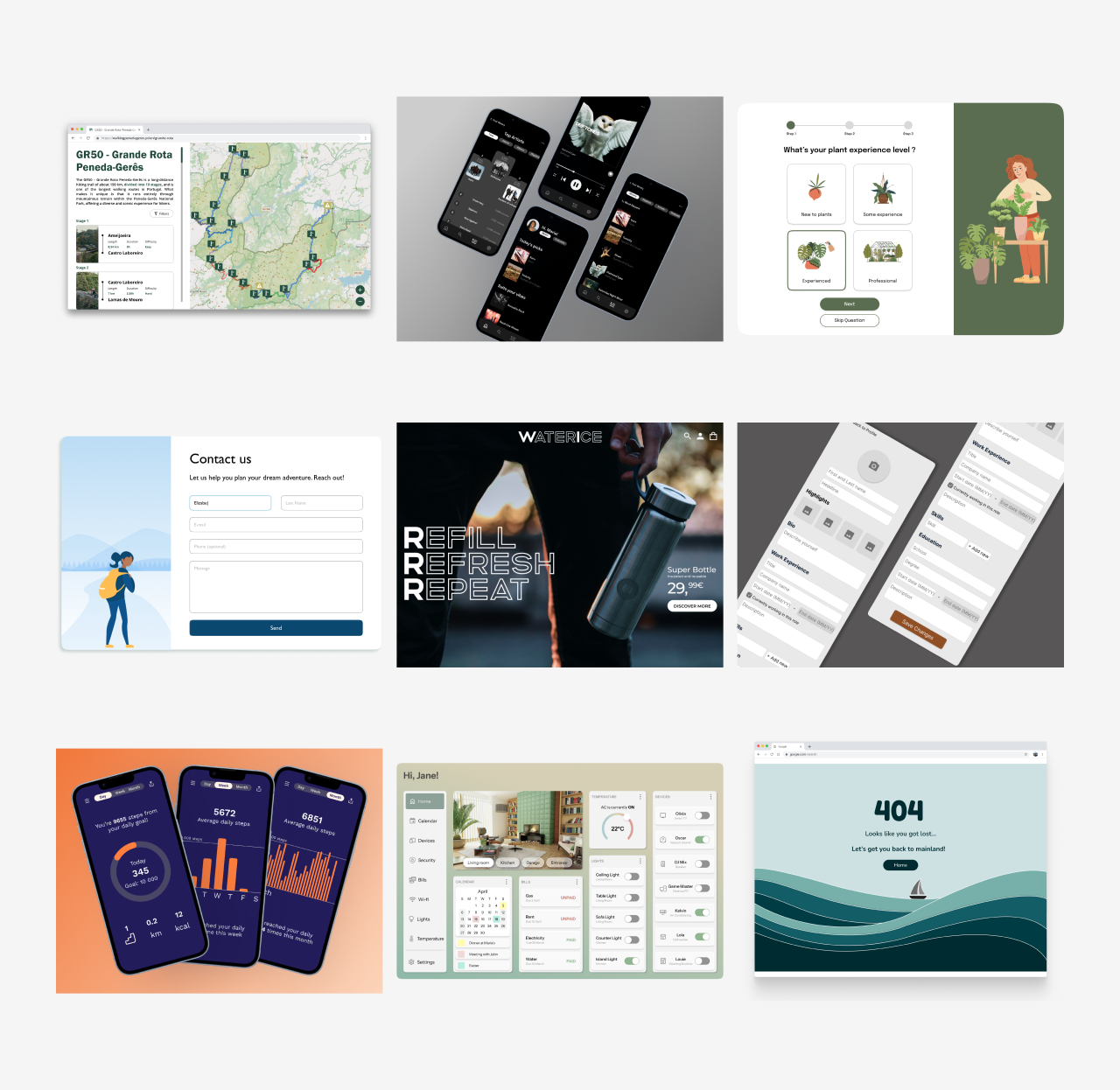 A mobile screen showing the image of a pet lost on top of a map. It shows a title "Help find missing pets" and a paragraph "To help find missing pets in your area, the app uses your location. This lets you search and join local searches easily". There is a button bellow with the text "Enter"